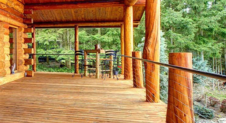 Log Home Deck Cabin Decks Contractor