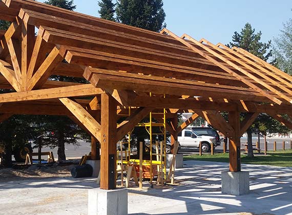 West Yellowstone Park Pavilion Commercial Construction