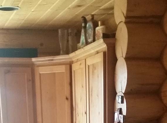 Hawks Log Home Kitchen Cabinets